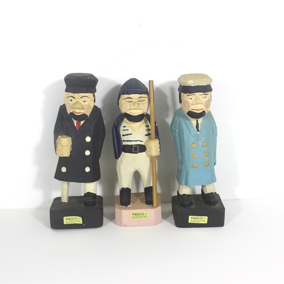 Vintage Hand Carved Wood Sailor Captain Fisherman, Canadian Folk Art - Picture 8 of 8